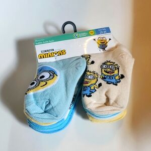 Illumination Minions Multi-Color Toddler Ankle Socks. Size 2T-3T. 10 Pack.New